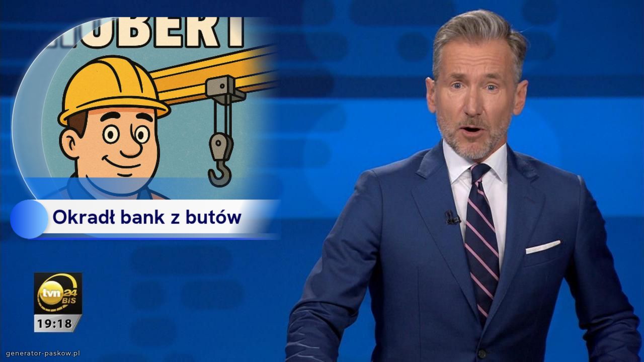 Okradł bank z butów 