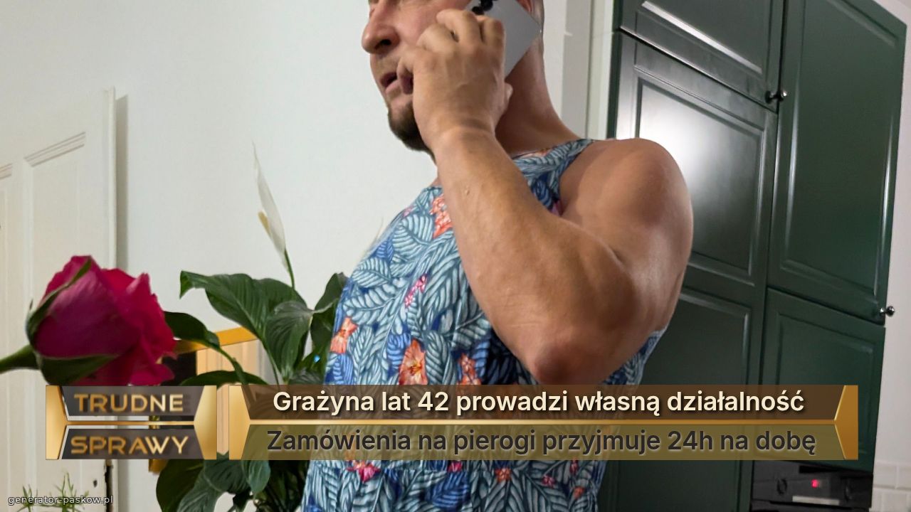  Grażyna lat 42 prowadzi własną działalność 
Zamówienia na pierogi przyjmuje 24h na dobę 