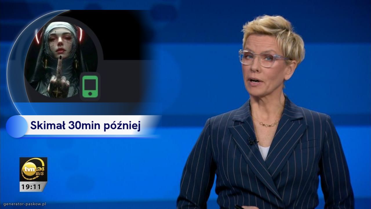 Skimał 30min później