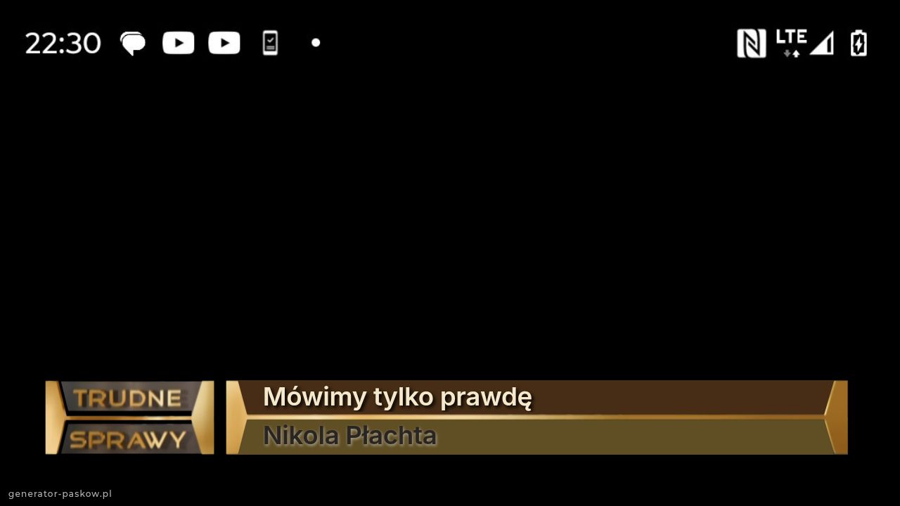 Mówimy tylko prawdę
Nikola Płachta 