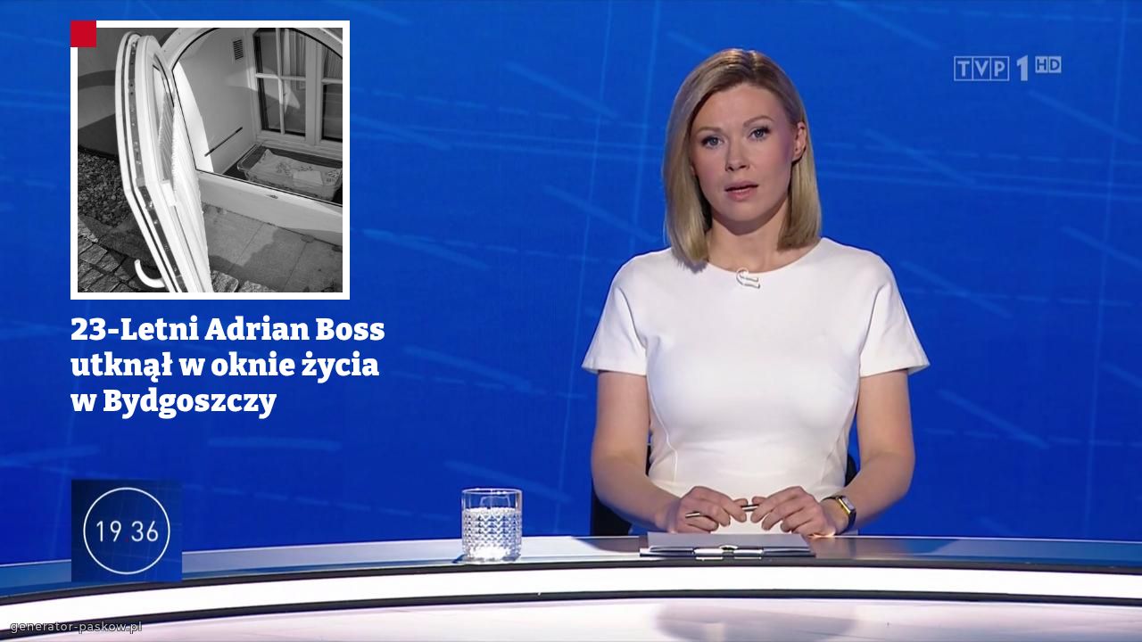 23-Letni Adrian Boss utknął w oknie życia w Bydgoszczy