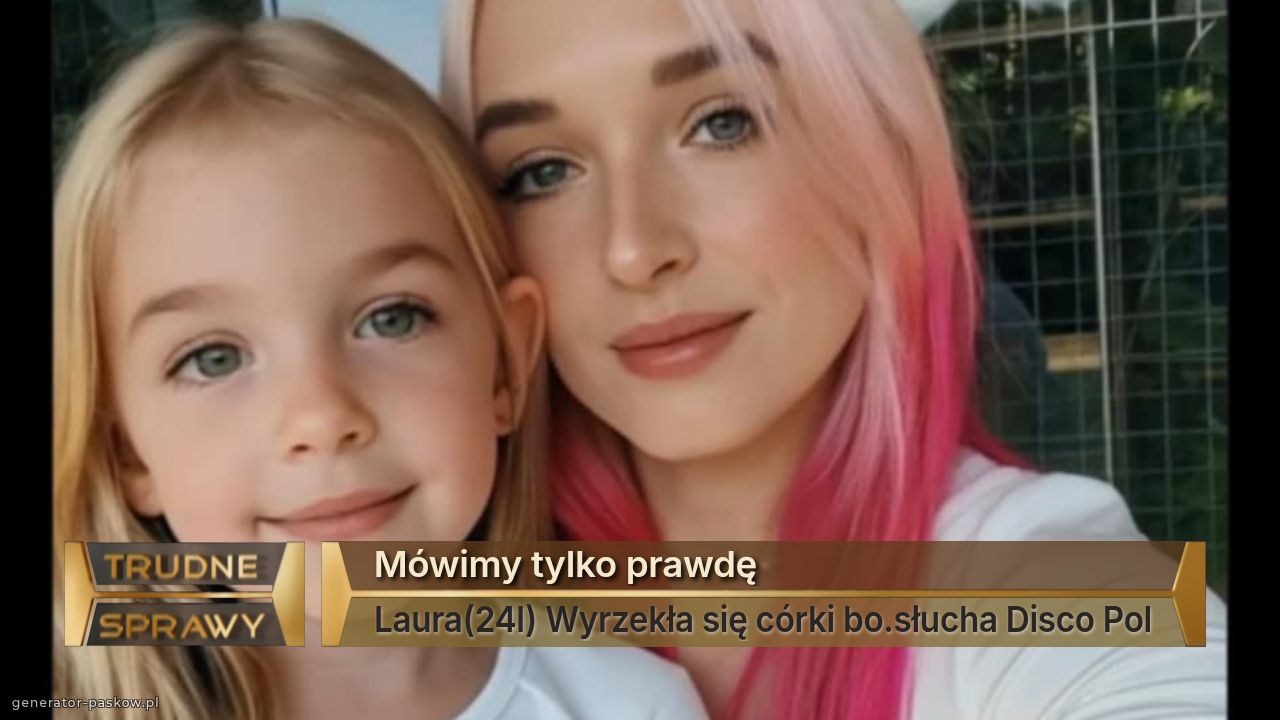 Mówimy tylko prawdę
Laura(24l) Wyrzekła się córki bo.słucha Disco Pol