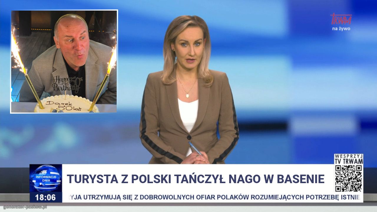 Turysta z Polski tańczył nago w basenie 