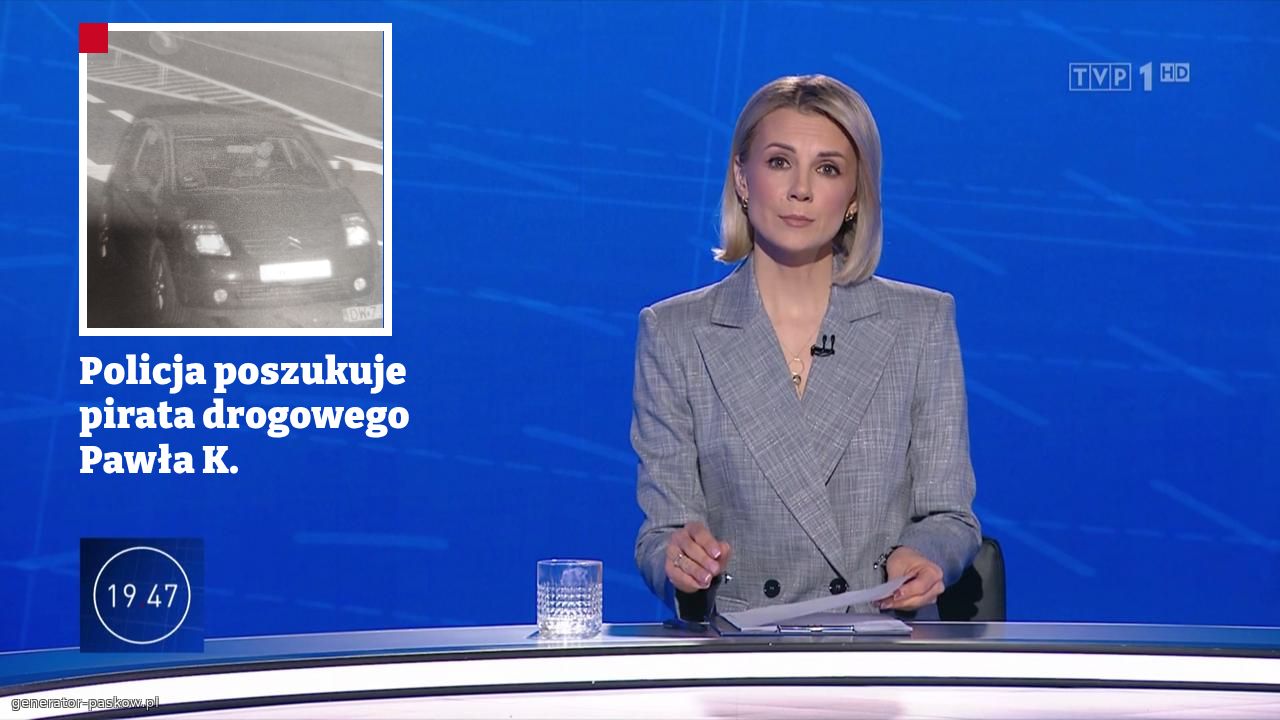 Policja poszukuje pirata drogowego Pawła K.