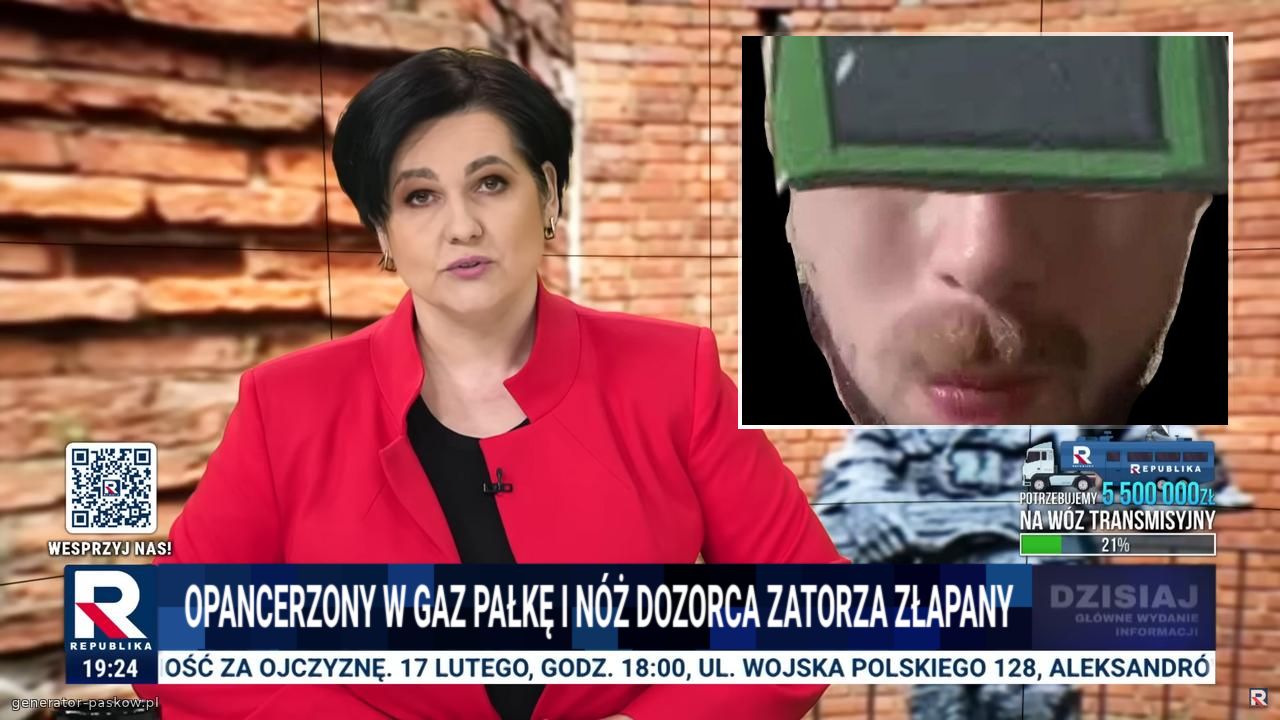   Opancerzony w gaz pałkę i nóż dozorca zatorza złapany 