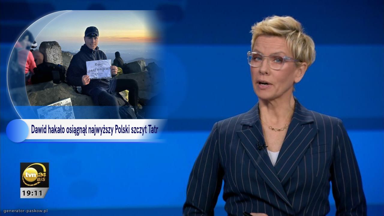 Dawid hakało osiągnął najwyższy Polski szczyt Tatr 