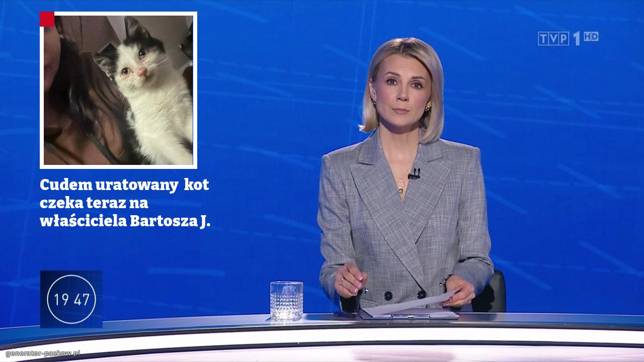 Cudem uratowany  kot  czeka teraz na właściciela Bartosza J.