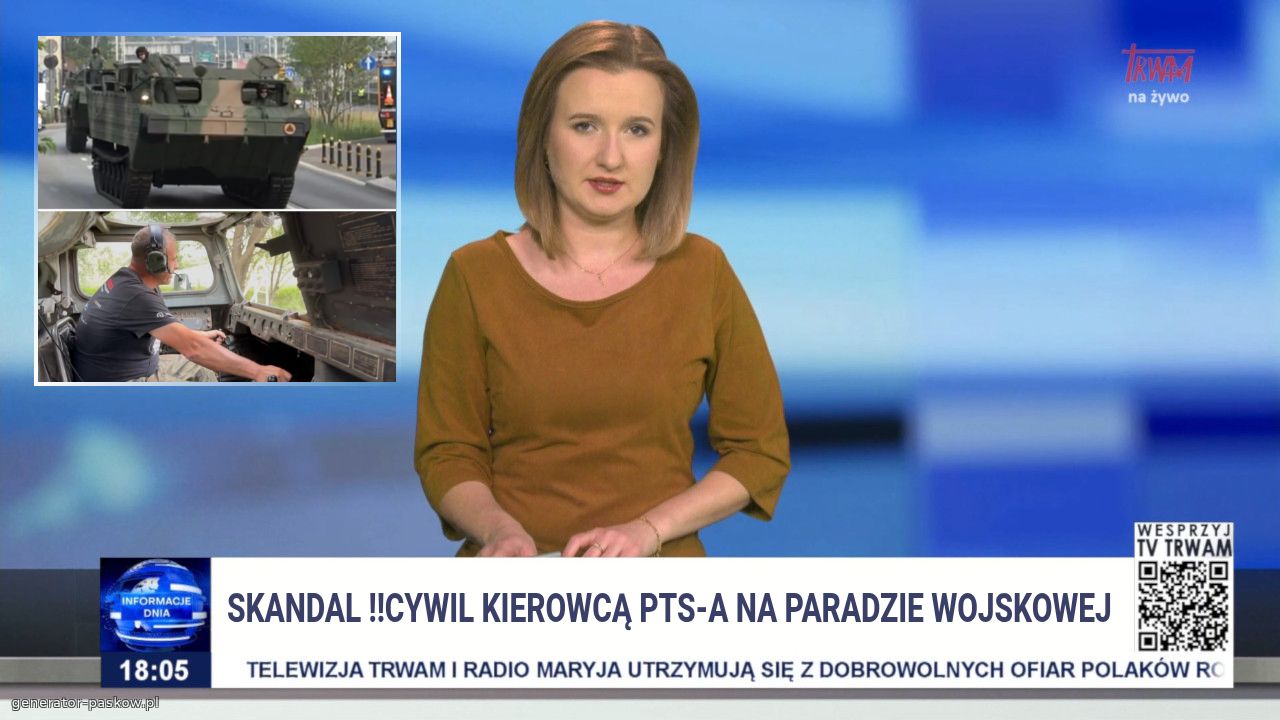 SKANDAL !!Cywil kierowcą PTS-a na paradzie wojskowej 