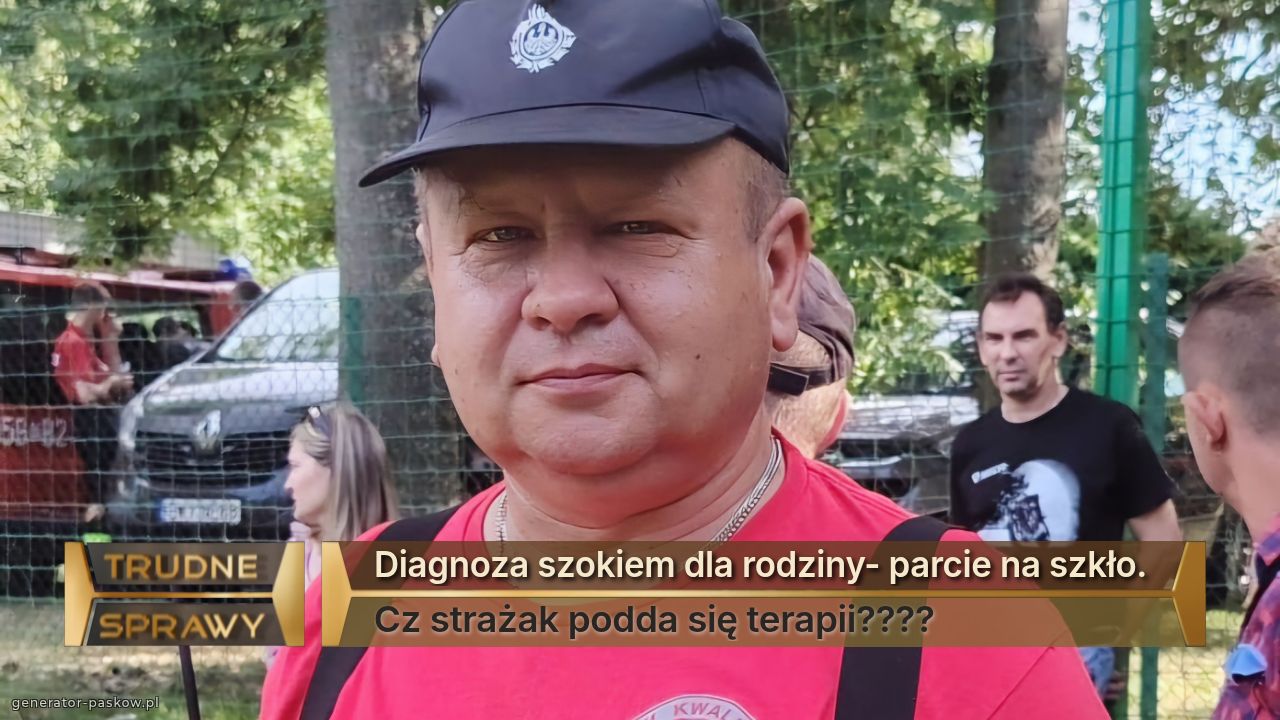 Diagnoza szokiem dla rodziny- parcie na szkło. 
Cz strażak podda się terapii????