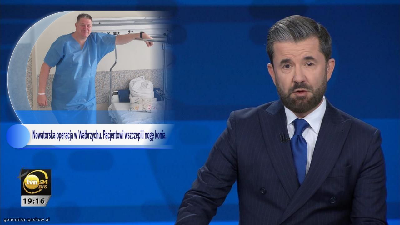 Nowatorska operacja w Wałbrzychu. Pacjentowi wszczepili nogę konia.