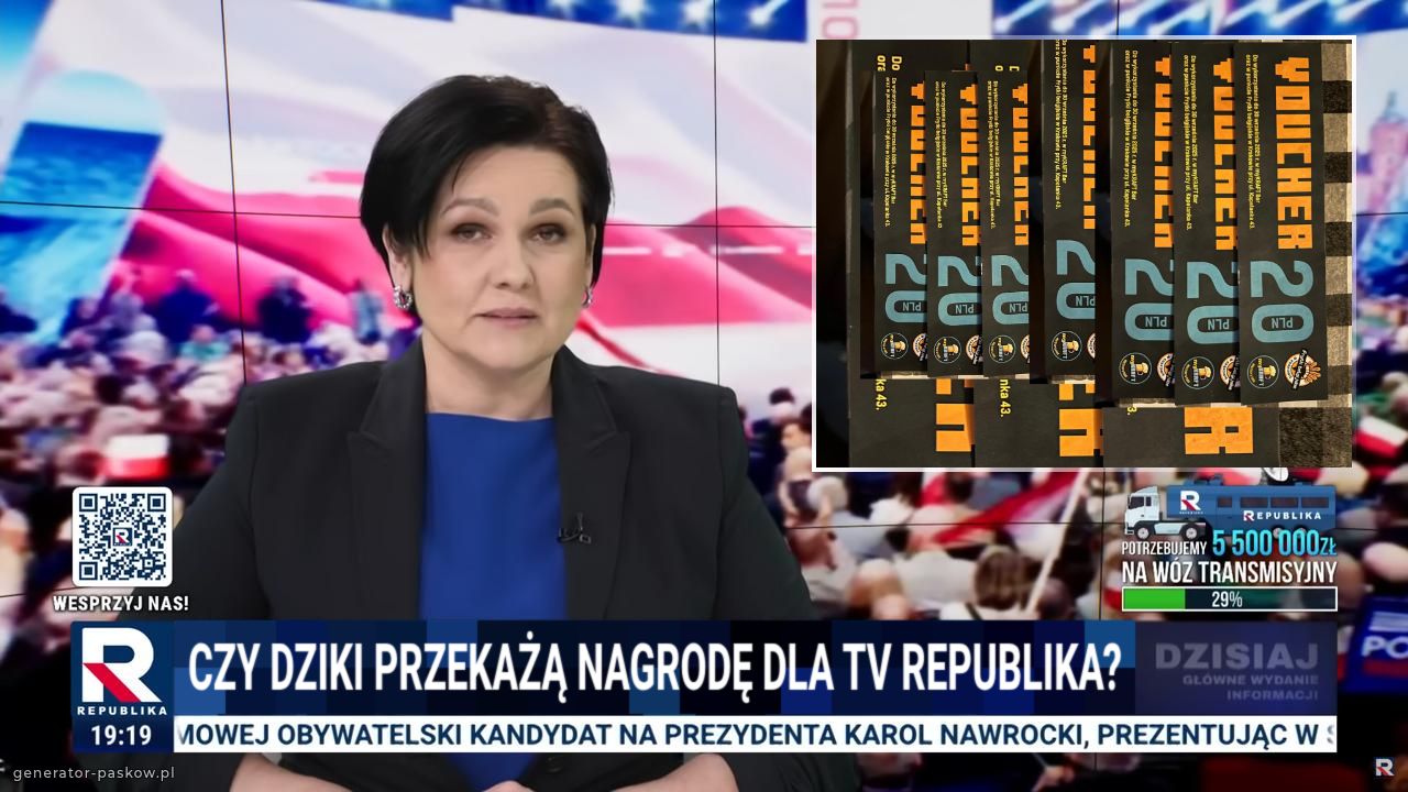 Czy dziki przekażą nagrodę dla Tv Republika?