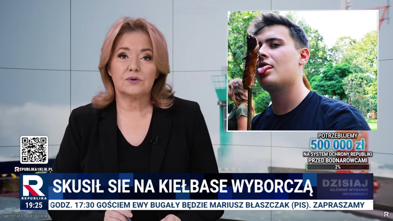 Skusił sie na kiełbase wyborczą