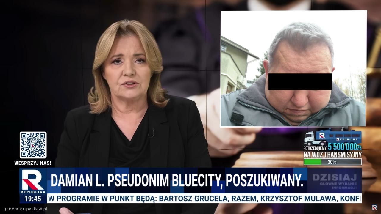 Damian L. pseudonim Bluecity, poszukiwany.