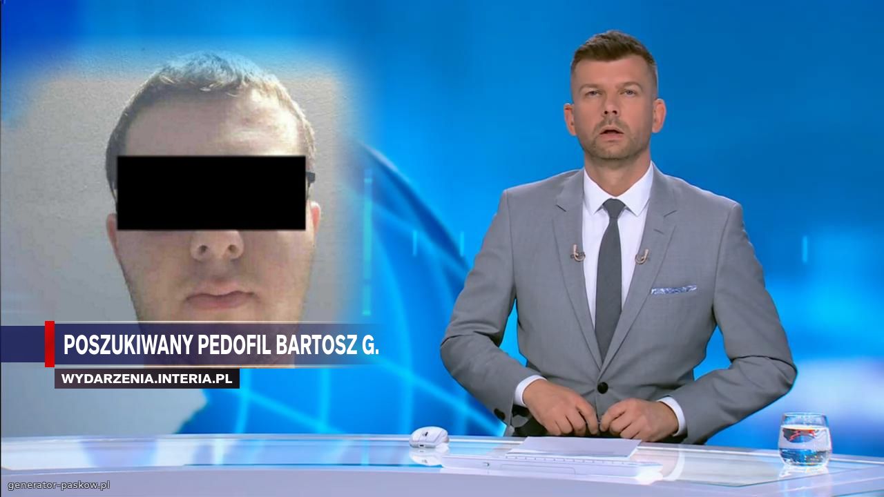 Poszukiwany pedofil Bartosz G.