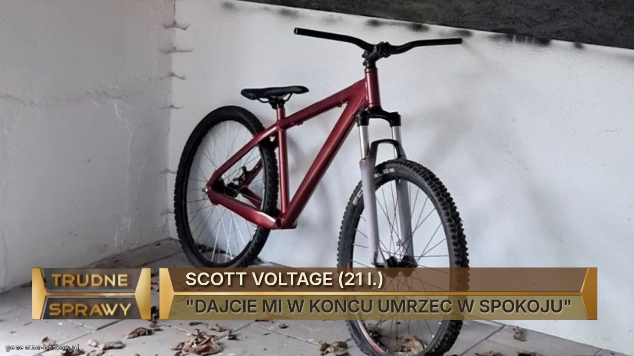 SCOTT VOLTAGE (21 l.)
"DAJCIE MI W KONCU UMRZEC W SPOKOJU"