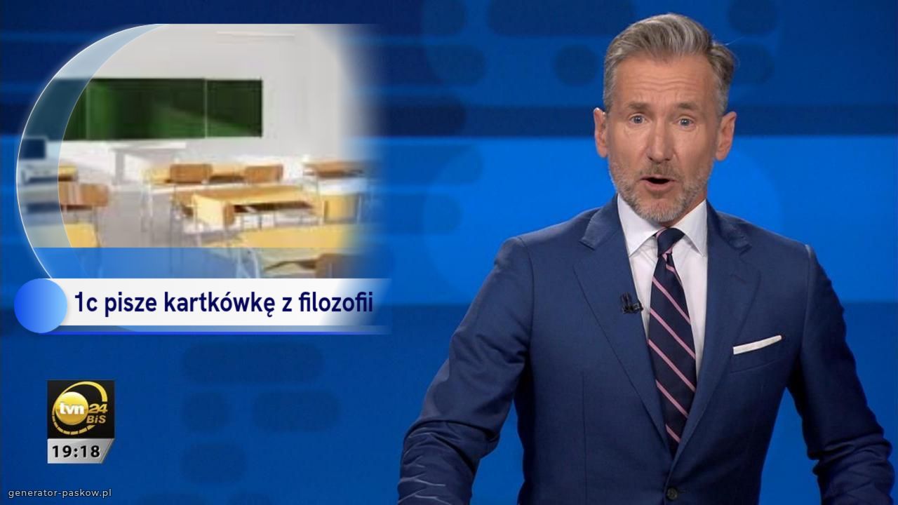 1c pisze kartkówkę z filozofii