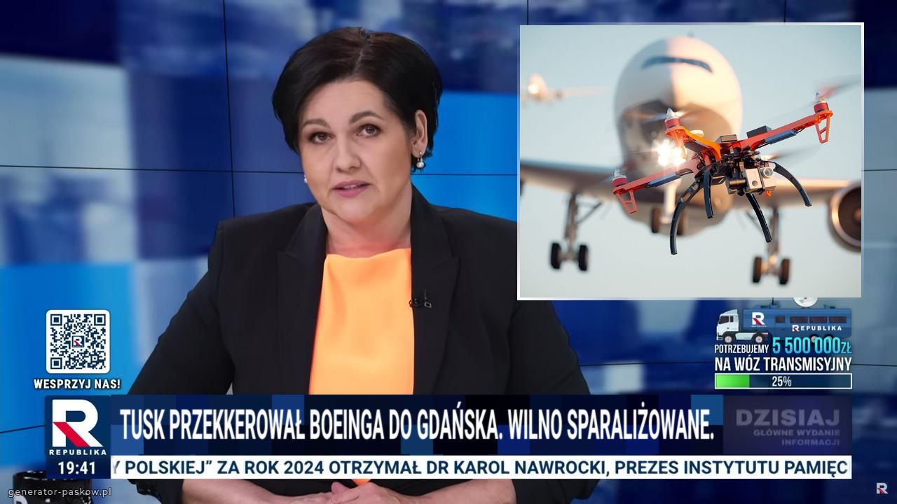TUSK PRZEKKEROWAŁ BOEINGA DO GDAŃSKA. WILNO SPARALIŻOWANE.