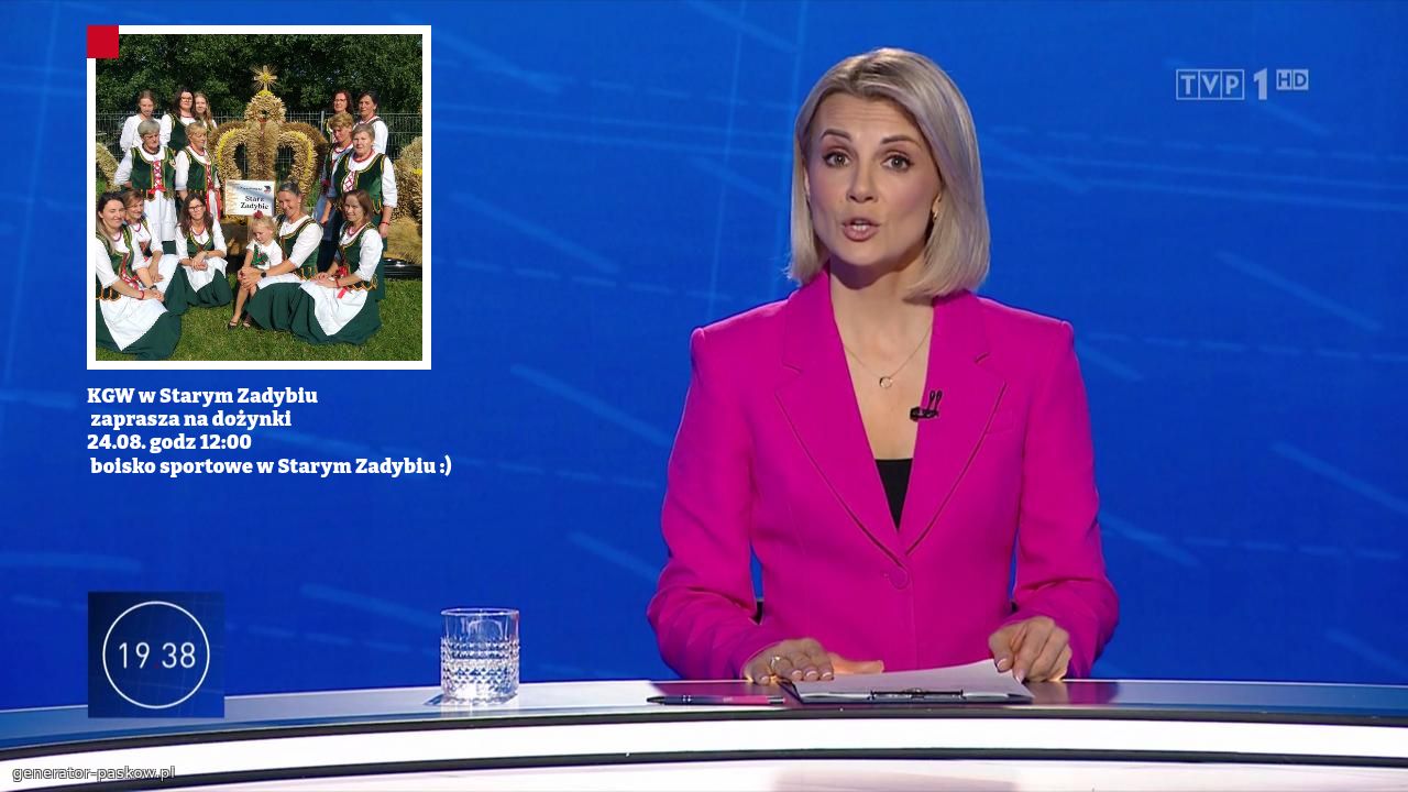 KGW w Starym Zadybiu
 zaprasza na dożynki 
24.08. godz 12:00
 boisko sportowe w Starym Zadybiu :)


