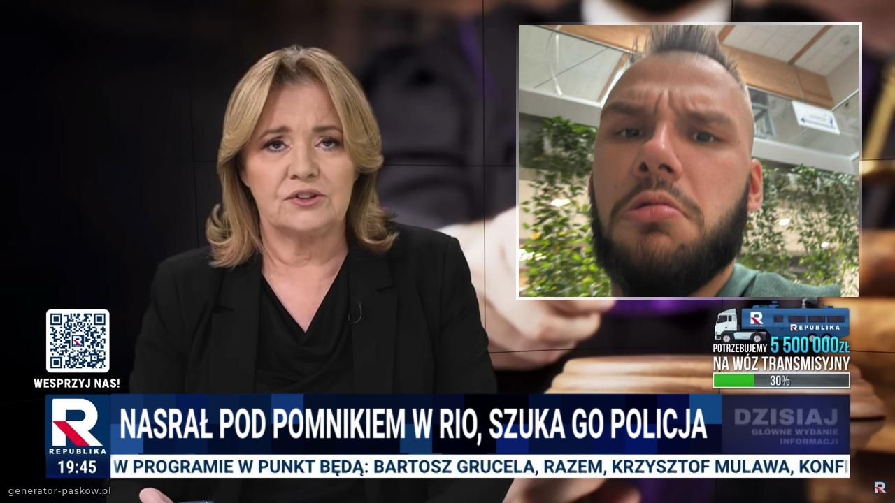 Nasrał pod pomnikiem w rio, szuka go policja 