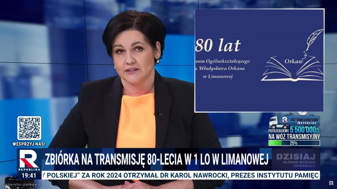 Zbiórka na transmisję 80-lecia w 1 LO w Limanowej