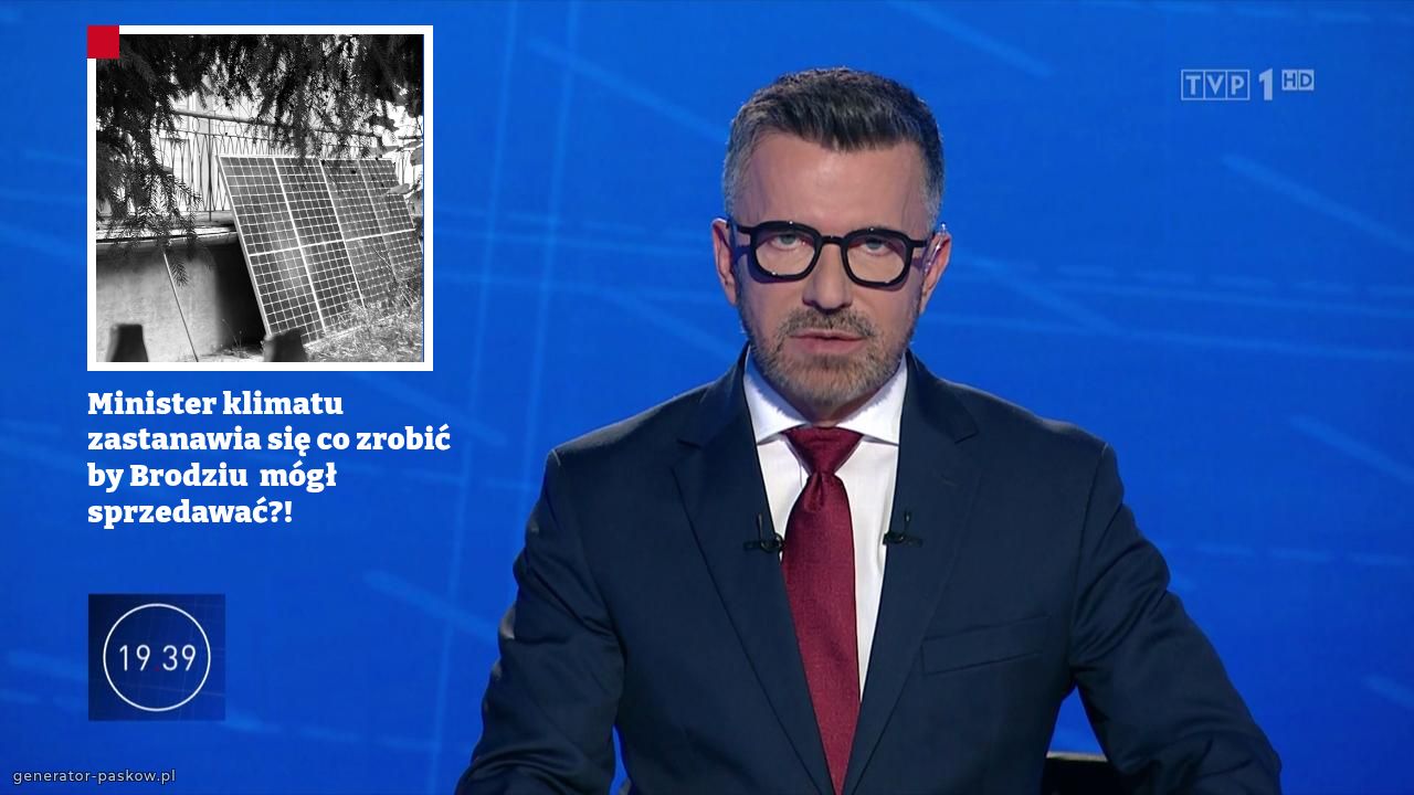 Minister klimatu  zastanawia się co zrobić by Brodziu  mógł  sprzedawać?!