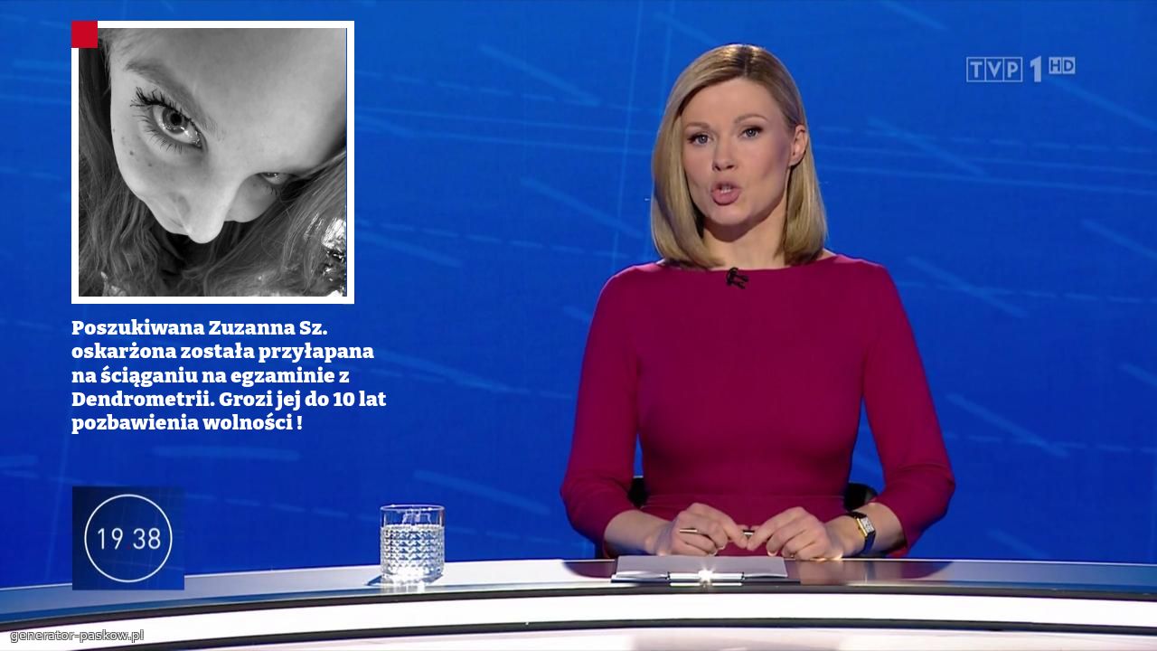 Poszukiwana Zuzanna Sz.  oskarżona została przyłapana na ściąganiu na egzaminie z Dendrometrii. Grozi jej do 10 lat pozbawienia wolności !