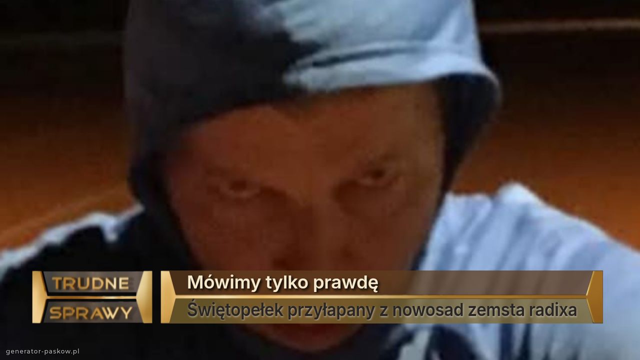 Mówimy tylko prawdę
Świętopełek przyłapany z nowosad zemsta radixa
