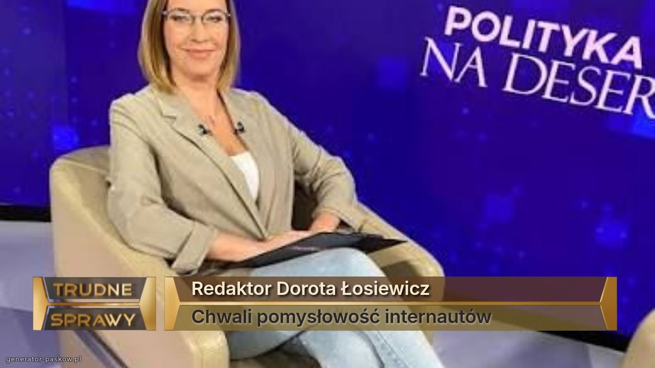 Redaktor Dorota Łosiewicz 
Chwali pomysłowość internautów