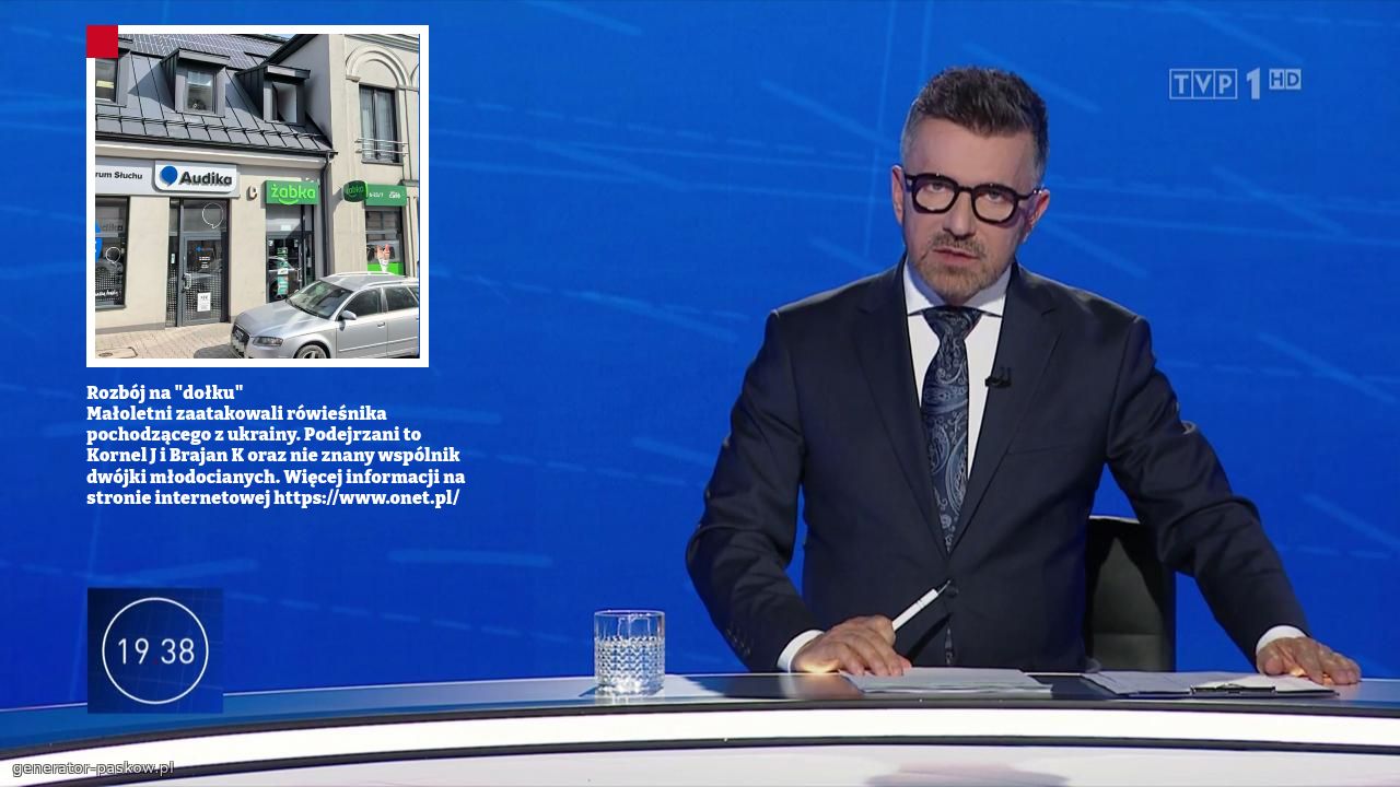 Rozbój na "dołku"
Małoletni zaatakowali rówieśnika pochodzącego z ukrainy. Podejrzani to Kornel J i Brajan K oraz nie znany wspólnik dwójki młodocianych. Więcej informacji na stronie internetowej https://www.onet.pl/