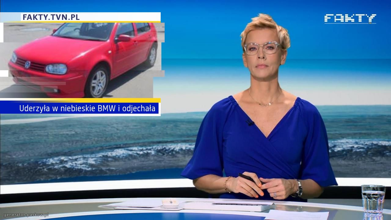 Uderzyła w niebieskie BMW i odjechała