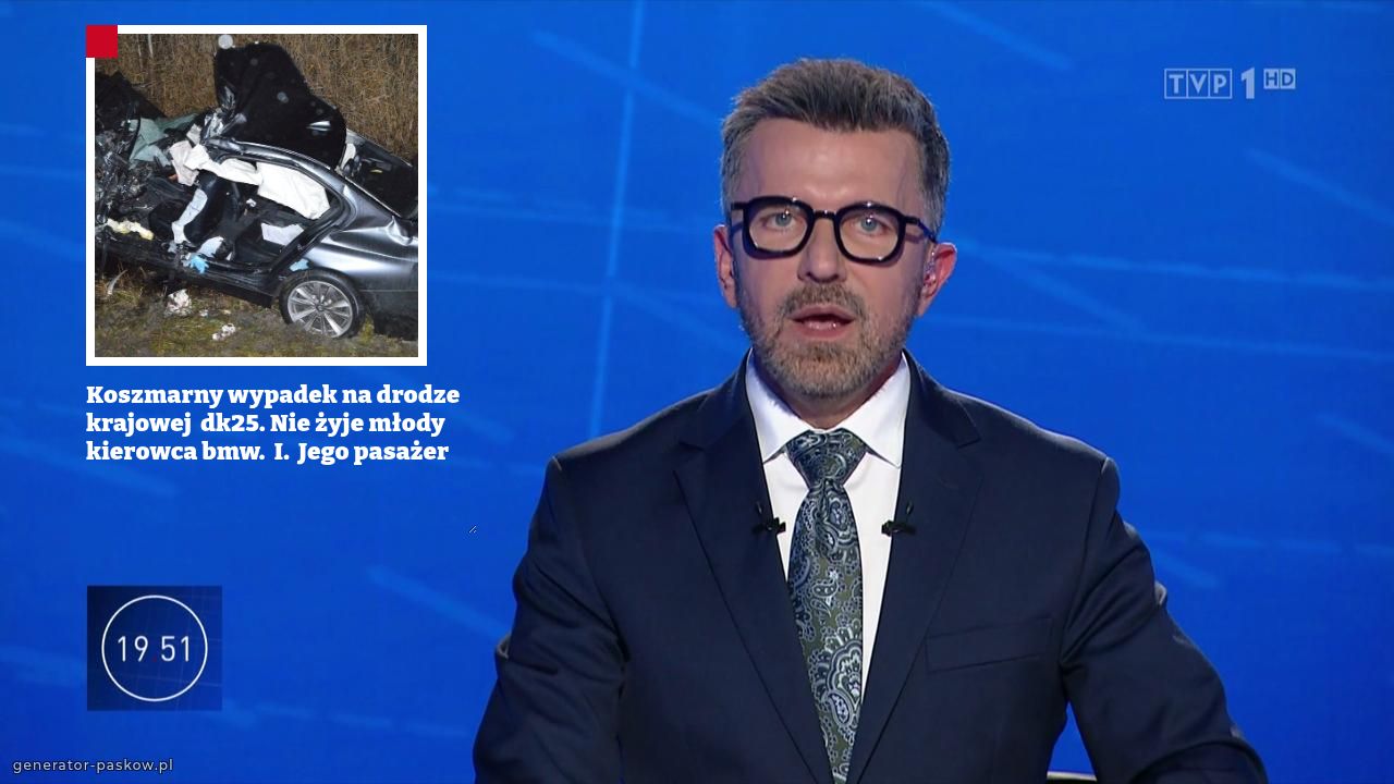 Koszmarny wypadek na drodze krajowej  dk25. Nie żyje młody kierowca bmw.  I.  Jego pasażer 

