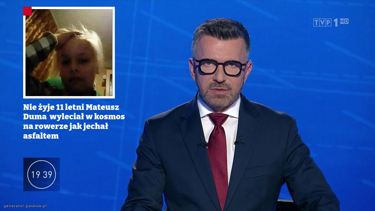Nie żyje 11 letni Mateusz Duma  wyleciał w kosmos na rowerze jak jechał asfaltem   