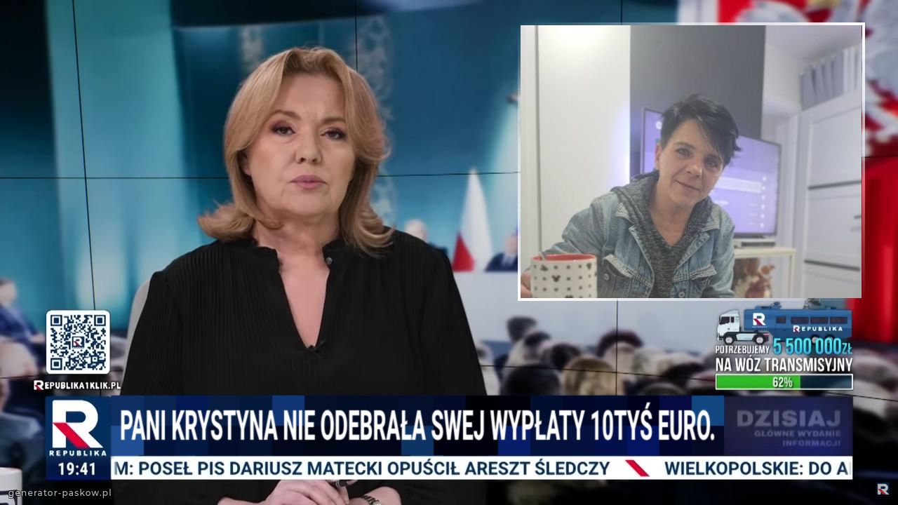 Pani krystyna nie odebrała swej wypłaty 10tyś euro.