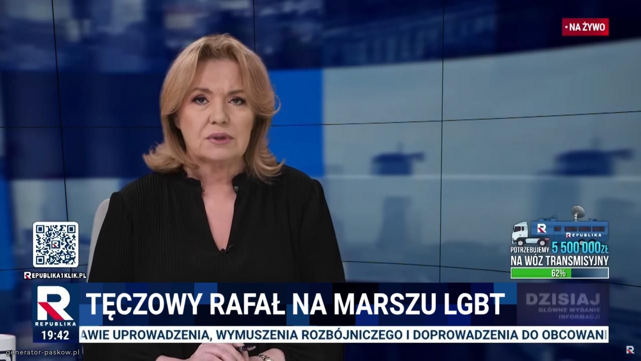 Tęczowy rafał na marszu lgbt 