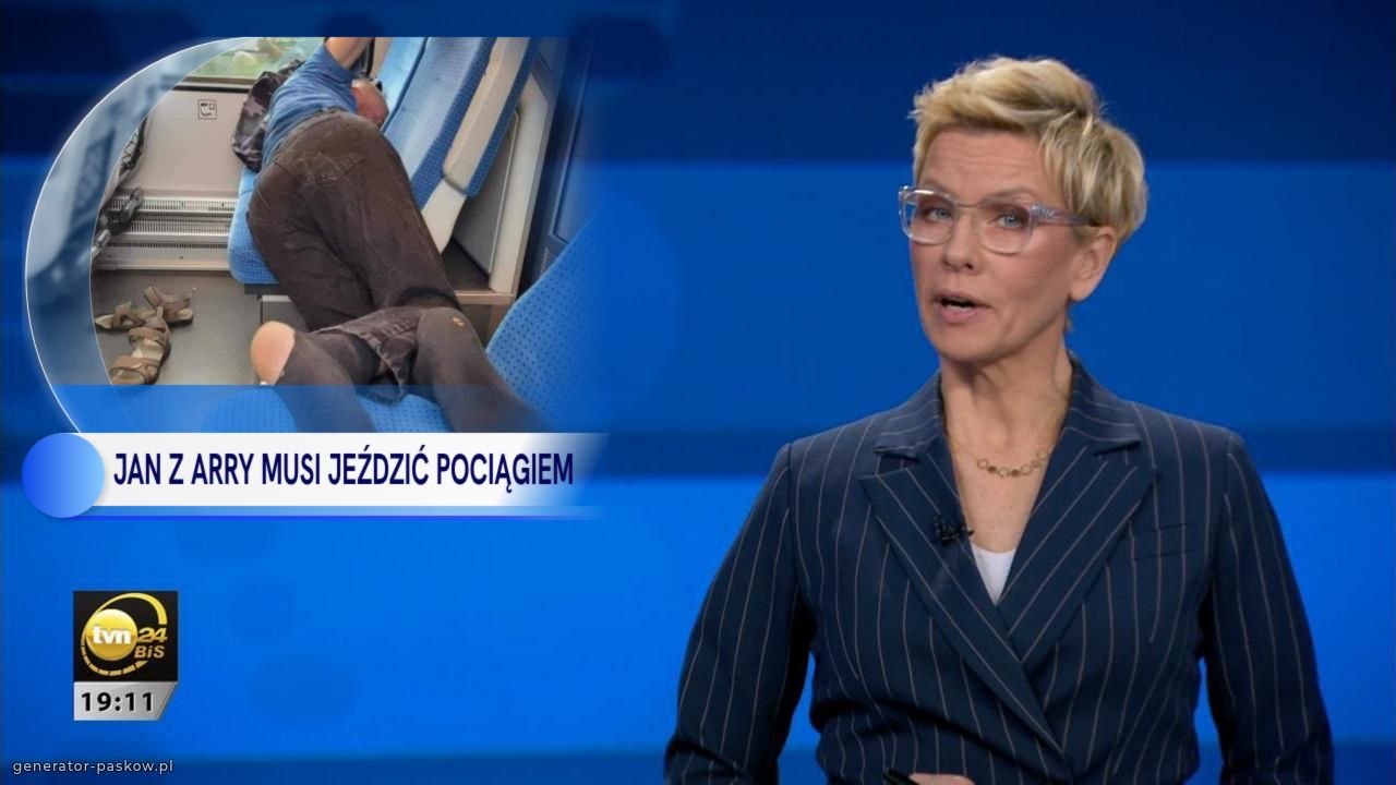 JAN Z ARRY MUSI JEŹDZIĆ POCIĄGIEM 