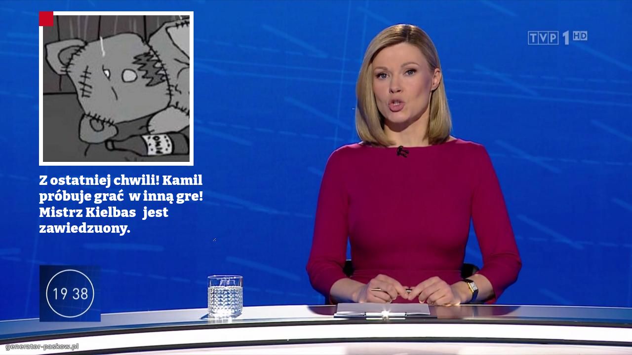 Z ostatniej chwili! Kamil próbuje grać  w inną gre! Mistrz Kielbas   jest zawiedzuony.