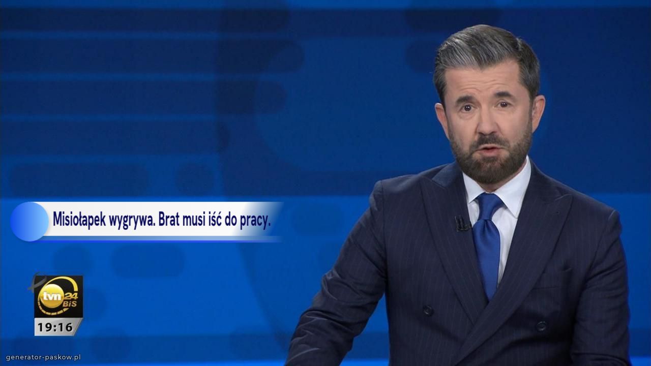 Misiołapek wygrywa. Brat musi iść do pracy.