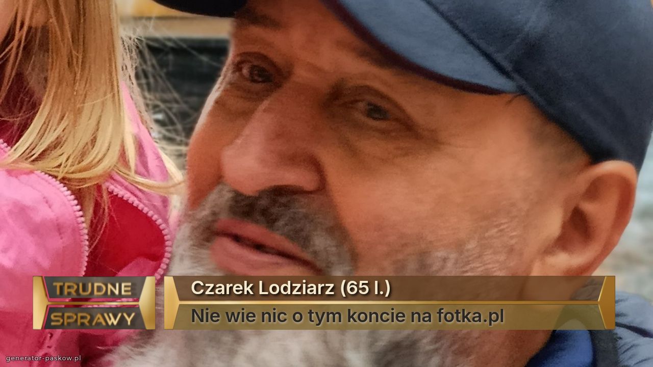 Czarek Lodziarz (65 l.)
Nie wie nic o tym koncie na fotka.pl