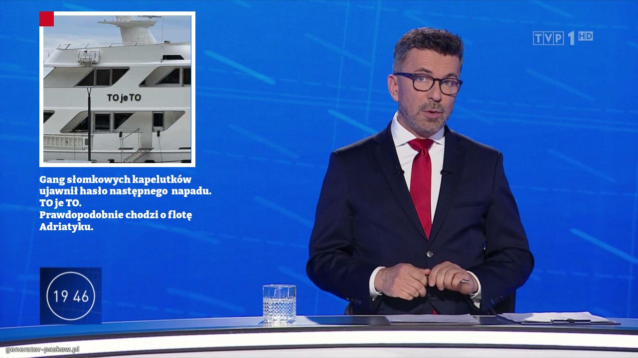 Gang słomkowych kapelutków ujawnił hasło następnego  napadu.
TO je TO.
Prawdopodobnie chodzi o flotę Adriatyku.