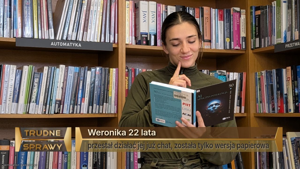 Weronika 22 lata
przestał działać jej już chat, została tylko wersja papierowa 