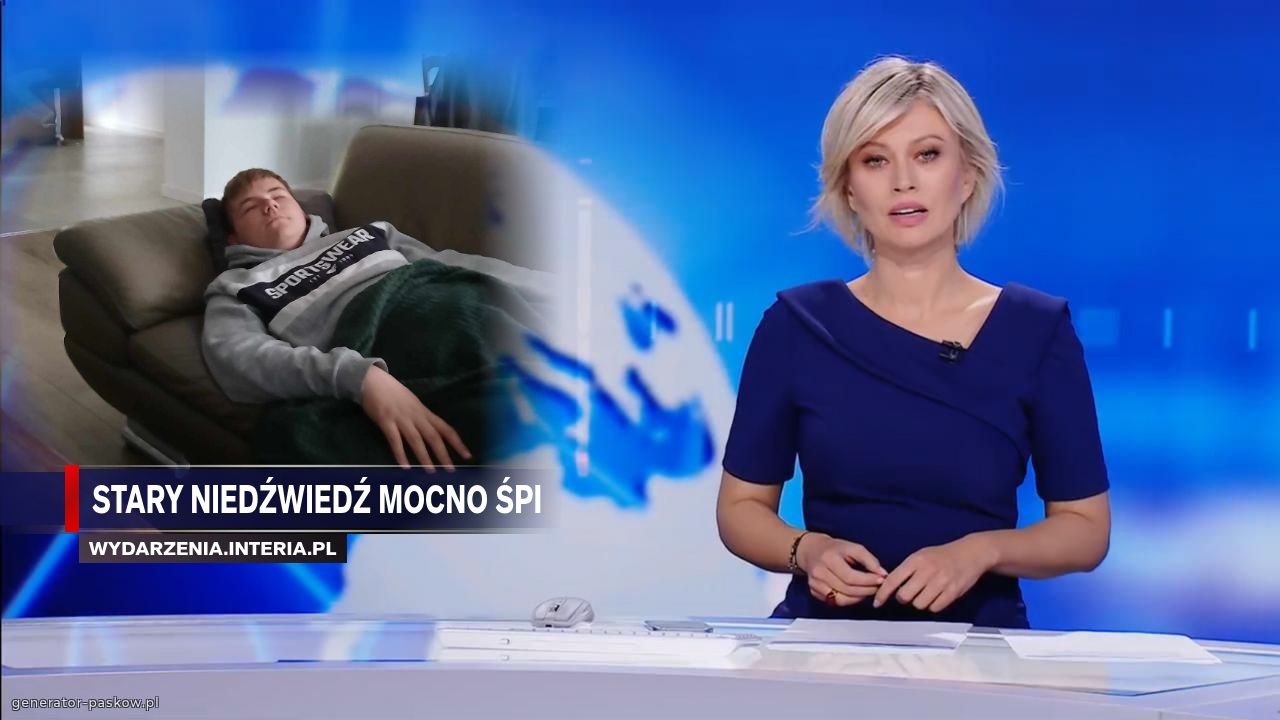 Stary niedźwiedź mocno śpi 
