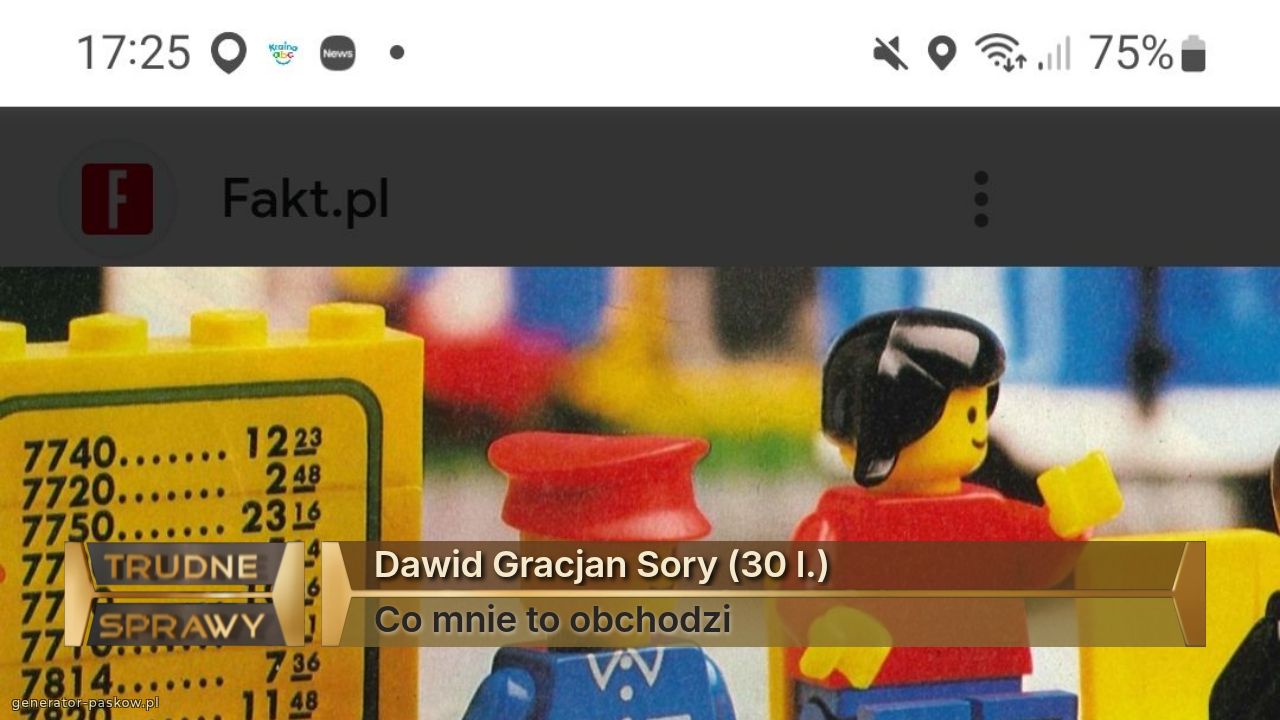 Dawid Gracjan Sory (30 l.)
Co mnie to obchodzi