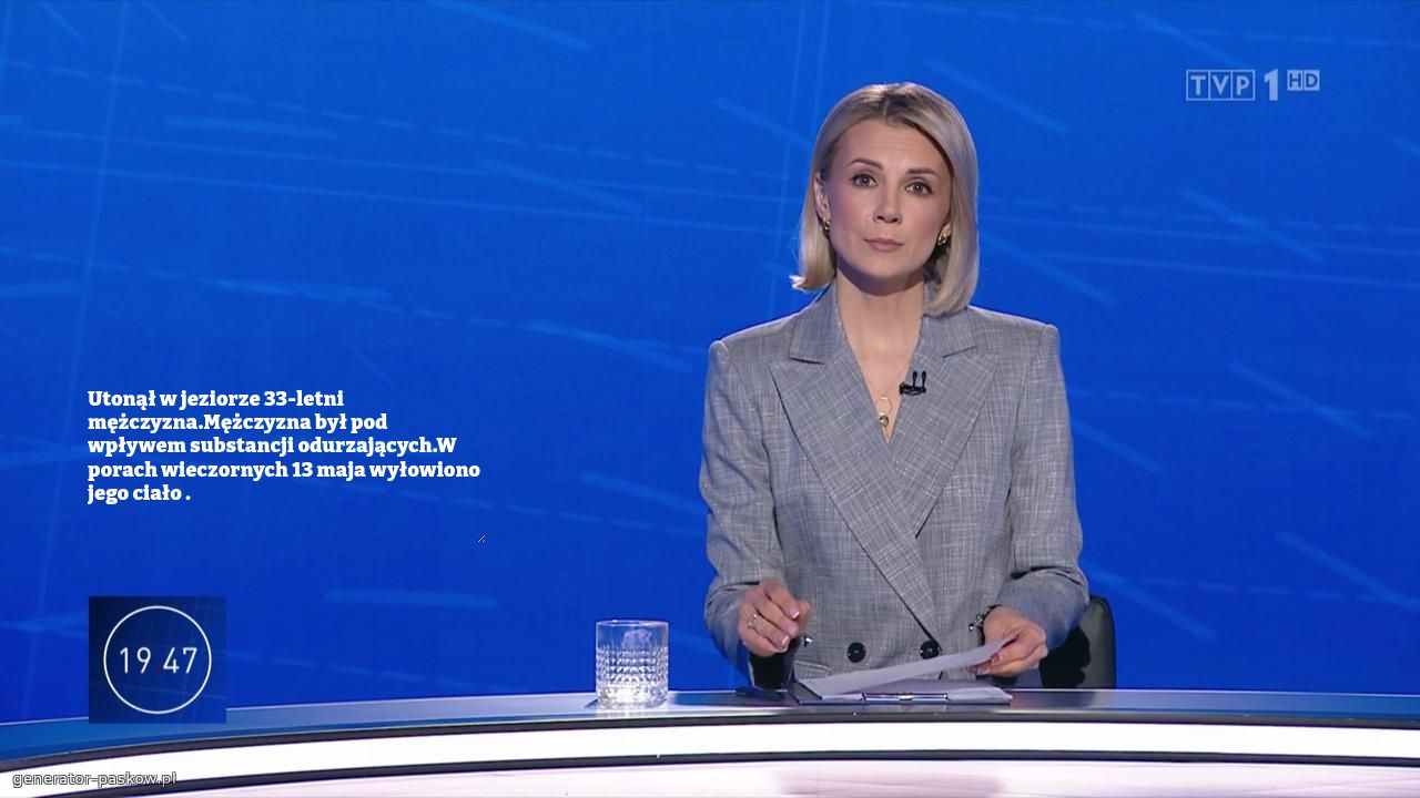 Utonął w jeziorze 33-letni mężczyzna.Mężczyzna był pod wpływem substancji odurzających.W porach wieczornych 13 maja wyłowiono jego ciało . 