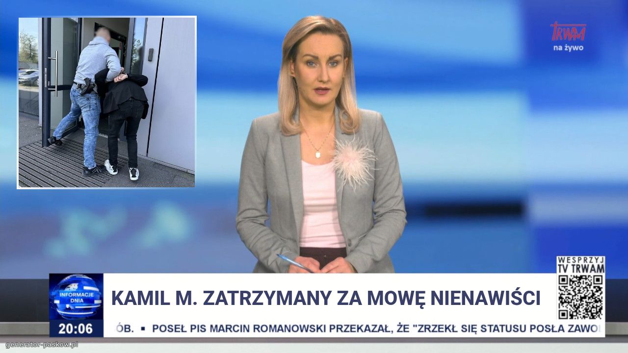 Kamil M. Zatrzymany za mowę nienawiści 