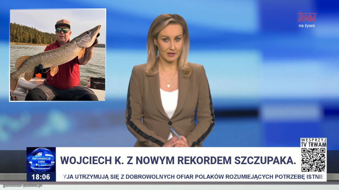 Wojciech k. z nowym rekordem szczupaka.
