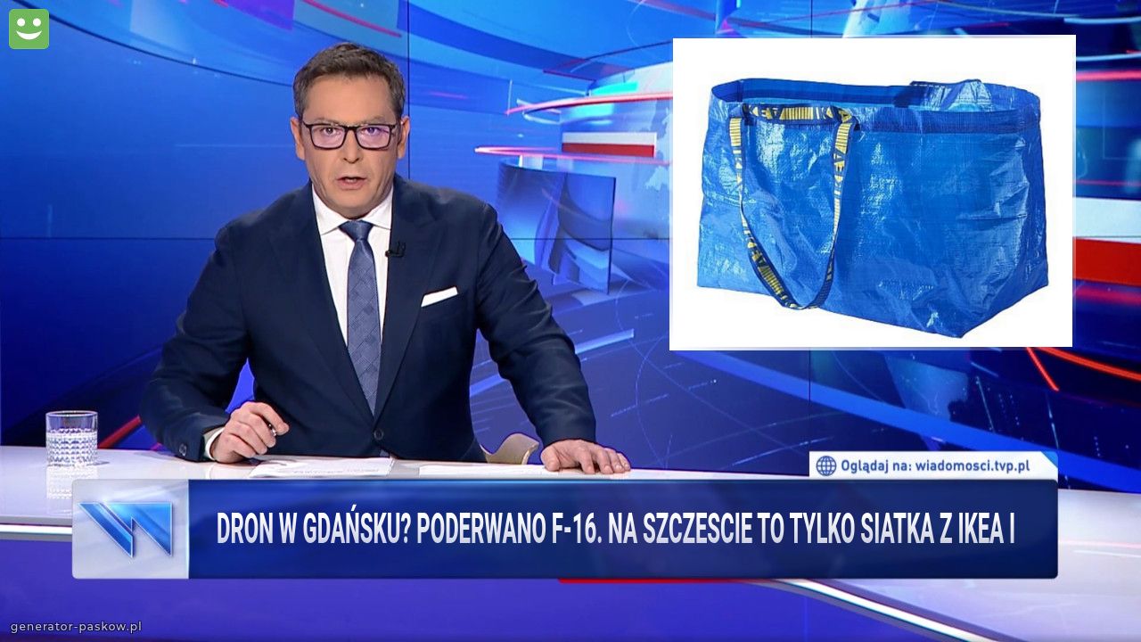 Dron w Gdańsku? Poderwano F-16. Na szczescie to tylko siatka z Ikea I