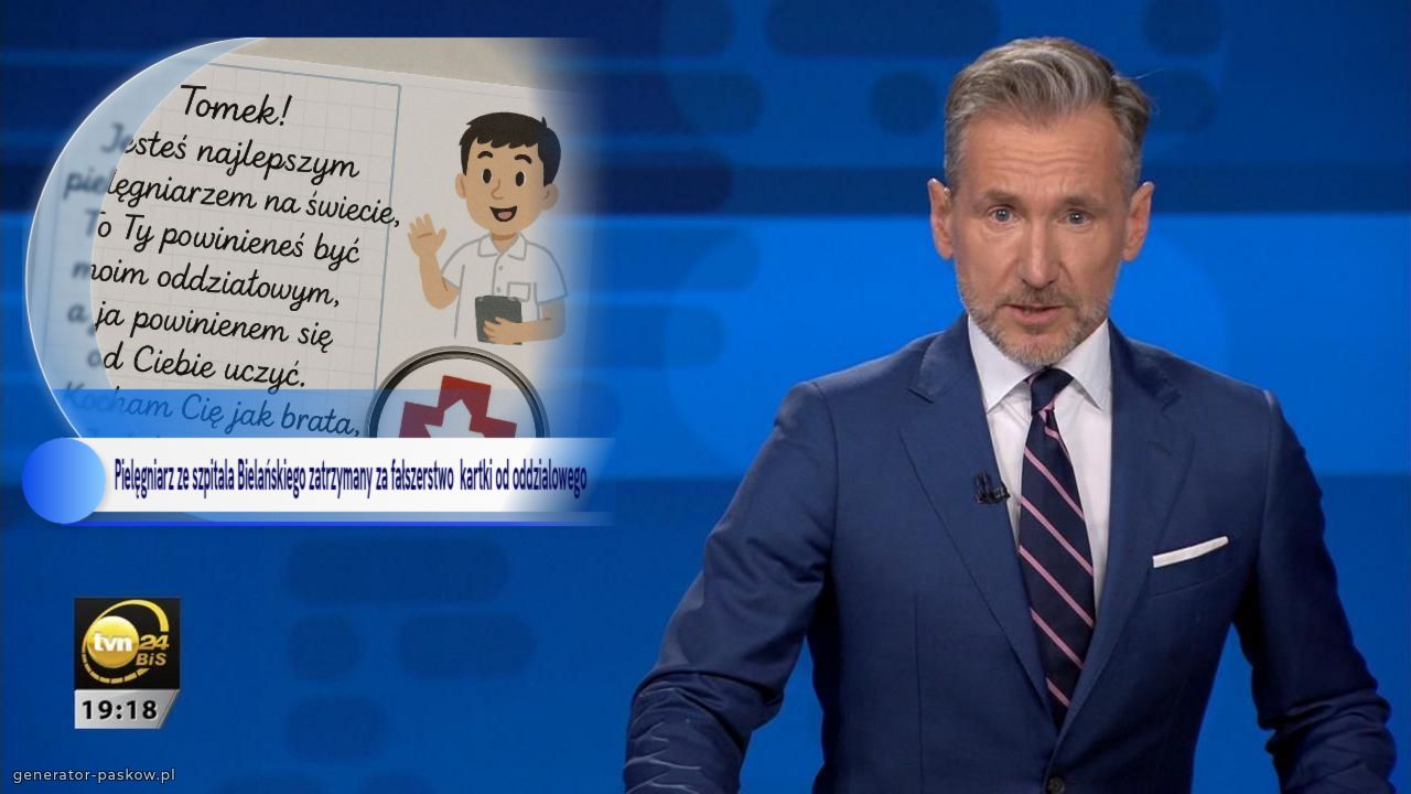 Pielęgniarz ze szpitala Bielańskiego zatrzymany za fałszerstwo  kartki od oddzialowego