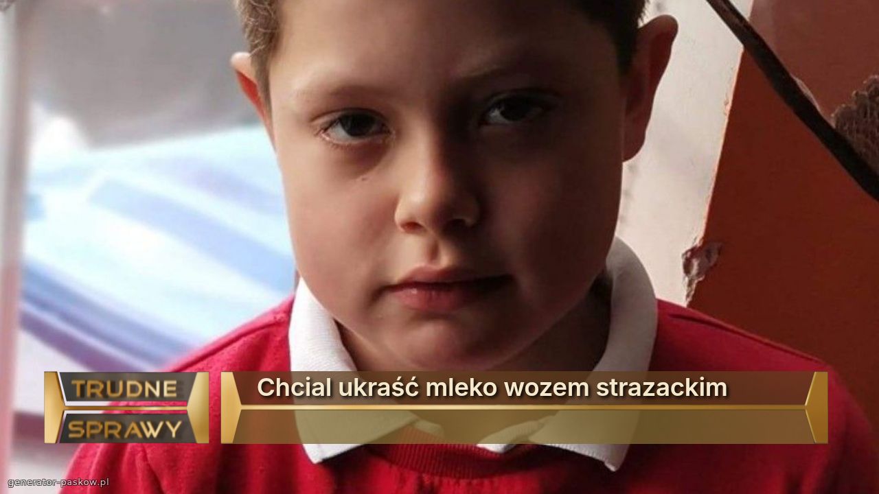 Chcial ukraść mleko wozem strazackim
