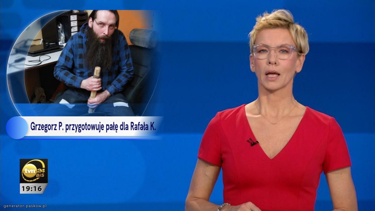 Grzegorz P. przygotowuje pałę dla Rafała K.