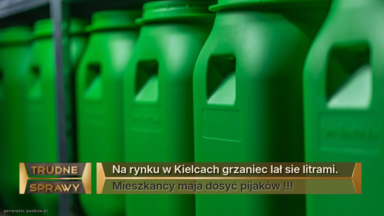 Na rynku w Kielcach grzaniec lał sie litrami.
Mieszkancy maja dosyć pijaków !!!